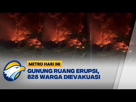 Gunung Ruang Erupsi, 828 Warga Dievakuasi