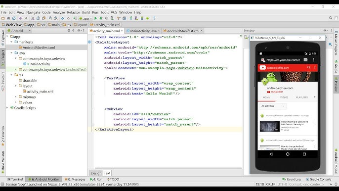 How to display image with ImageView in Android Studio example - YouTube