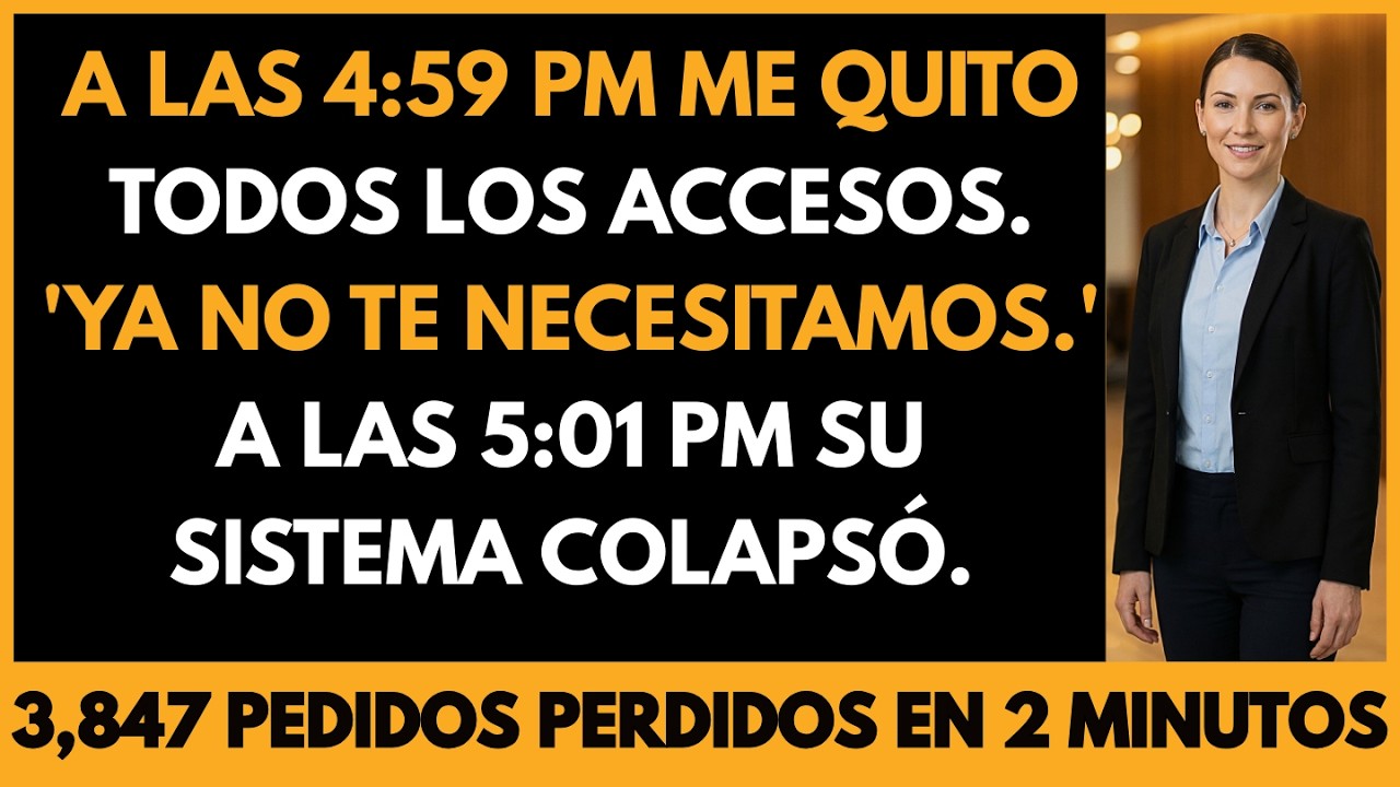 Ella Me Quitó El Acceso A Las 4:59 PM… 18 Minutos Después Su Sistema Colapsó