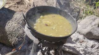 Cooking curry of pumpkin || Traditional life