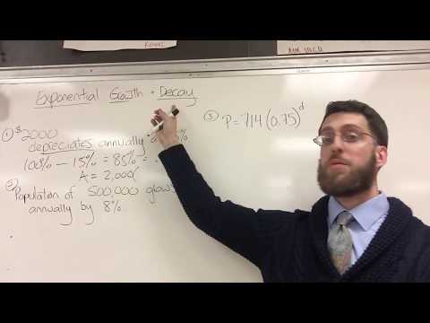How to calculate exponential growth and decay