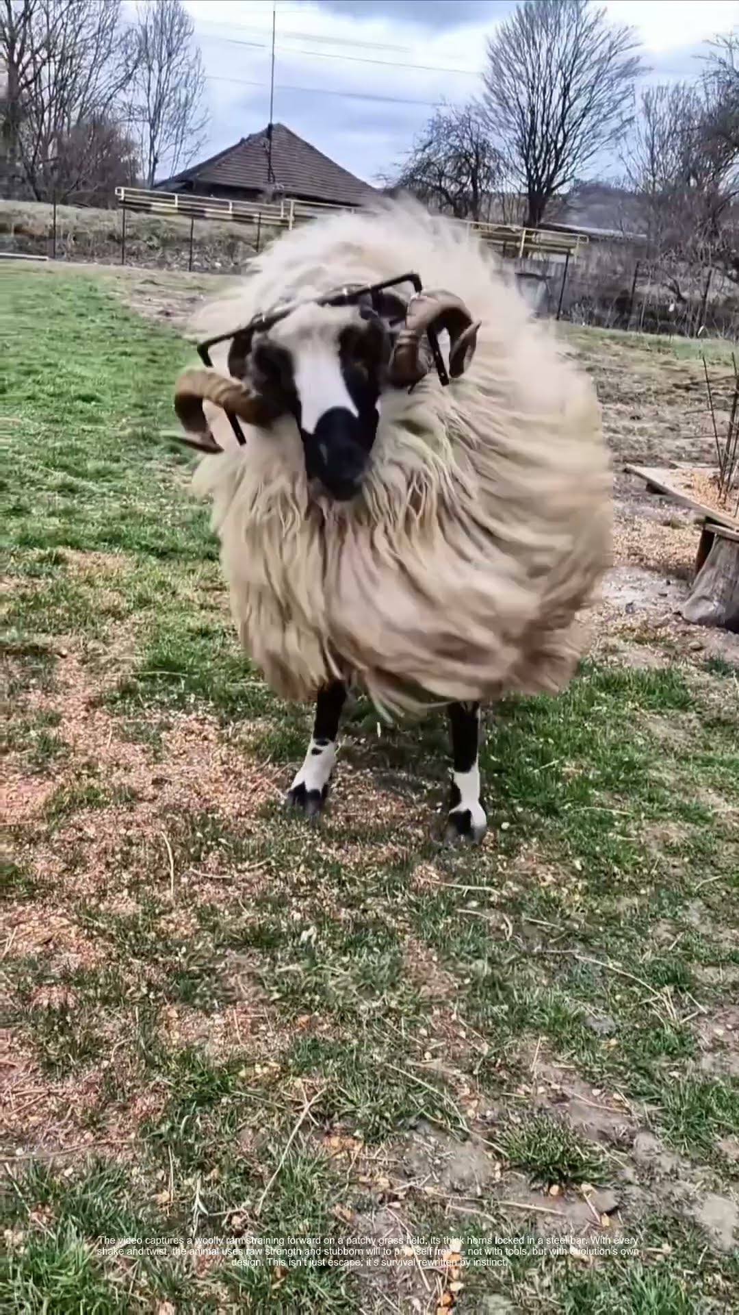 Rams Horn Rescue: How a Sheep Fights Metal with Instinct - YouTube