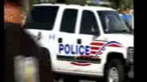 Transformers 3 - Police car crashes into autobot bumblebee camero on filming set!