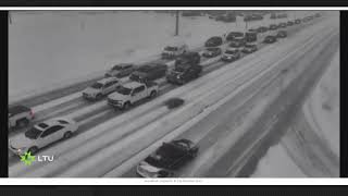 Snowy driving conditions Lincoln NE Havelock Superior Cornhusker Highway Intersection 2-19-26 Road Conditions Lincoln Ne