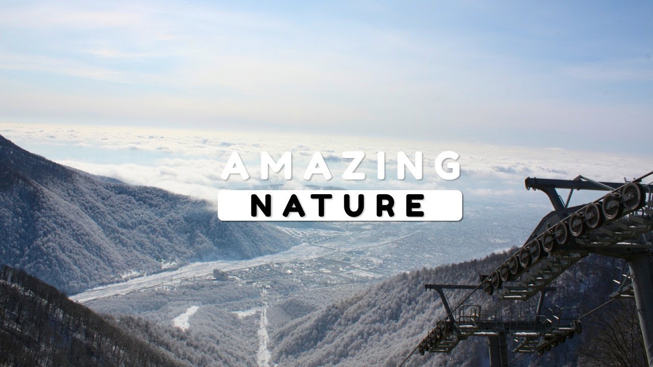 Beautiful Nature Video in Full HD -  View of Gabala City from the Tufandag Rope Line - 9 Minute