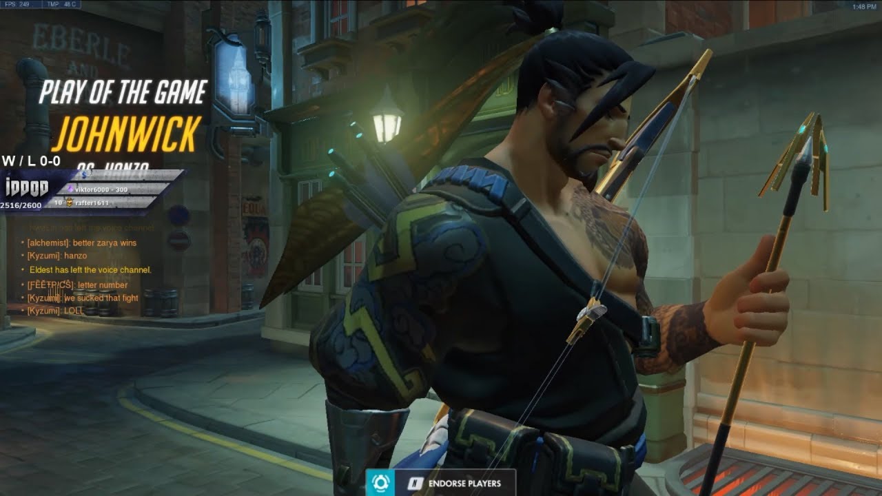 Overwatch IDDQD Intense Soldier & Hanzo Gameplay -POTG-