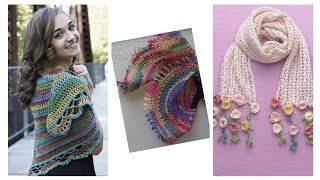 very beautiful and very stylish ladies crochet scarf design