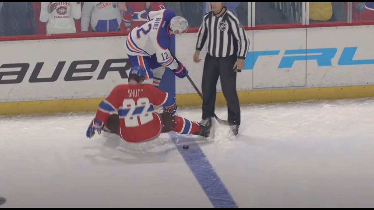 Oilers Tyson Barrie Charging Penalty For Hit On Canadiens Shutt YouTube
