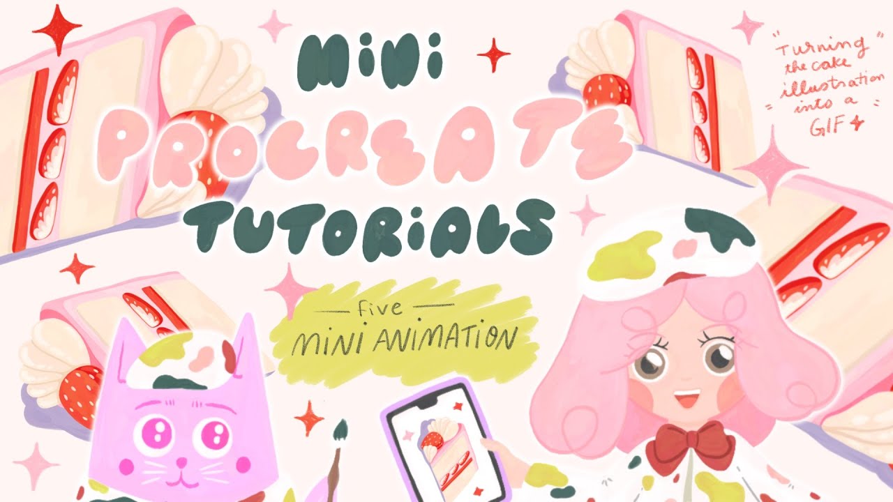 mini procreate tutorial 05 🍓 turning an illustration into an animated ...