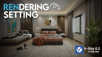 Final Interior Render Settings in 3ds Max with V-Ray 6 Tutorial | Realistic rendering |