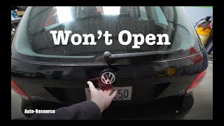 VW Jetta trunk tailgate won't open diagnosis