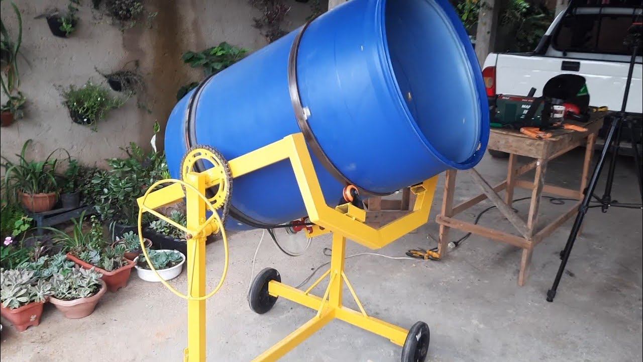 Betoneira caseira passo à passo.