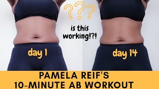 Trying PAMELA REIF'S 10-min BEGINNER AB Workout | Week 2 | Health Chronicles