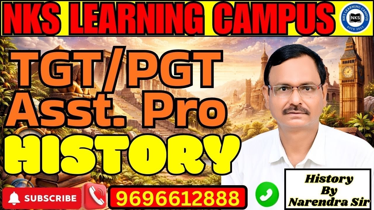 TGT/PGT, ASST.PRO  || History by narendra sir