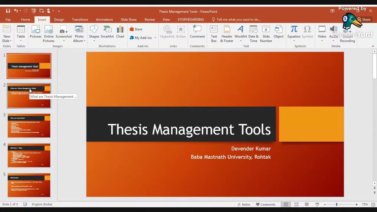 thesis management tools