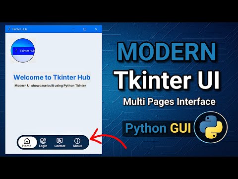 Build Modern Tkinter UI in Python Tkinter Multi-Page GUI App Tutorial 2026