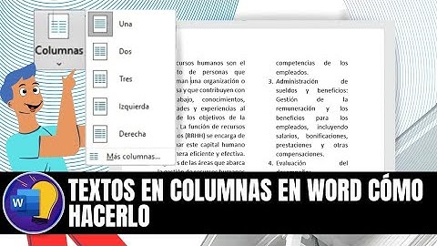 TEXTOS EN COLUMNAS EN WORD. COMO HACERLO.