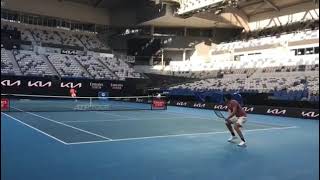 Carlos Alcaraz Hitting With Rafael Nadal! - Australian Open Practice (2021)