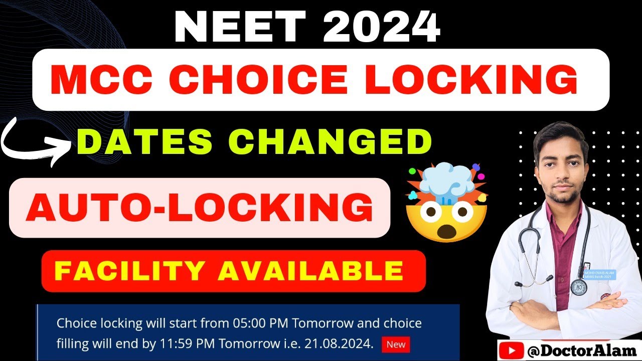 NEET 2024|Choice Locking Dates Changed|MCC Latest Update #neet2024 # ...