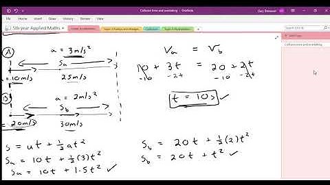 Collision time and overtaking  - Linear Acceleration-  5th year Applied Maths