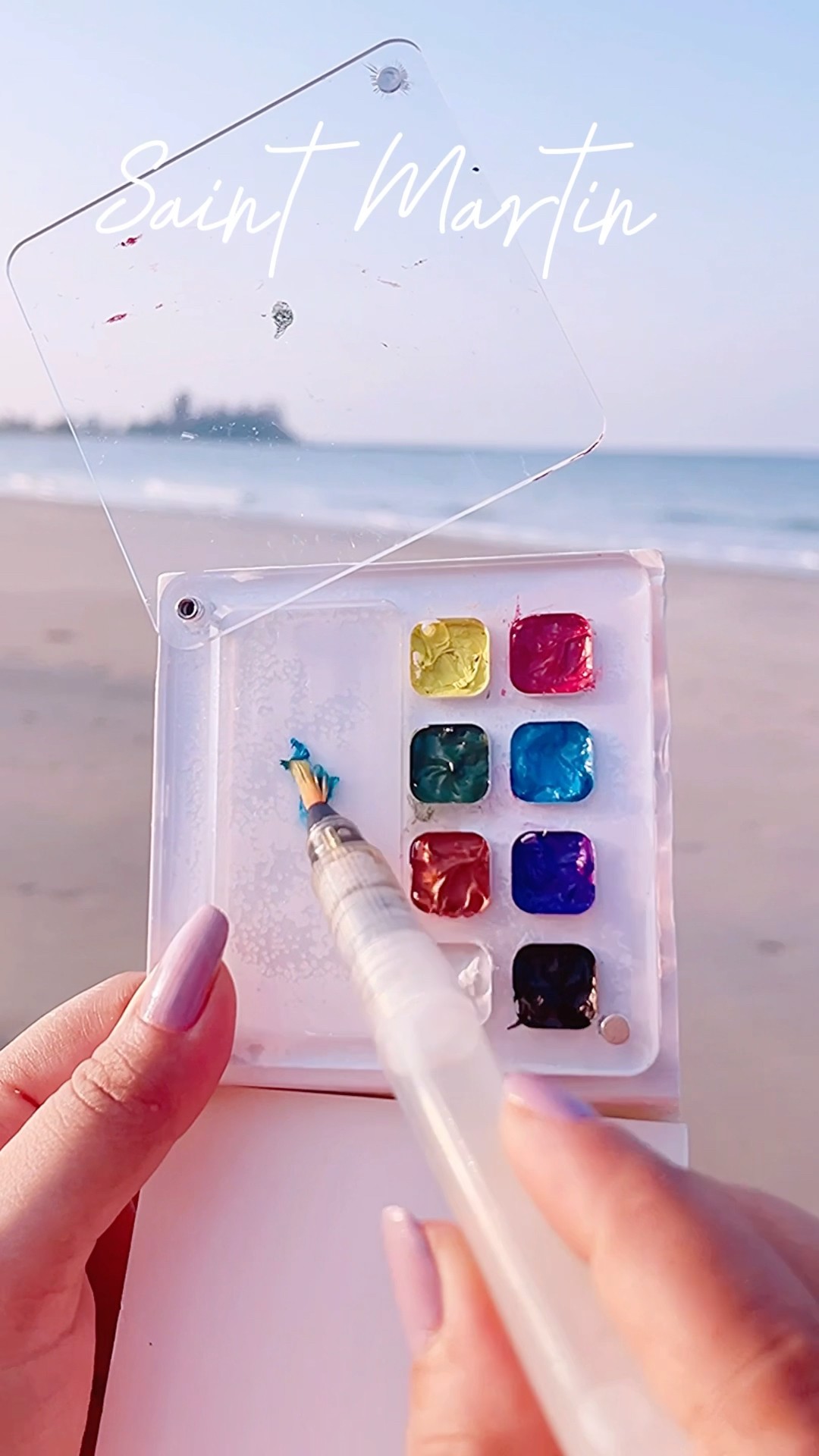 Travel painting / mini painting #art #painting #satisfying #shorts