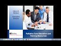 Webinar  palliative care education and training resources 5102016