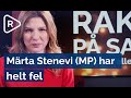 Miljöpartiets Märta Stenevi har helt fel om ojämlikheten | Rakt på sak med Rebecka