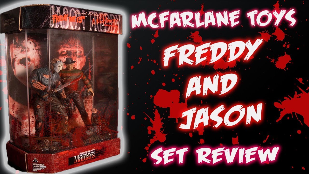 Mcfarlane Toys Movie Maniacs Freddy and Jason Set Figure Review