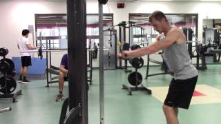 Side to Side Straight Arm Pulldown