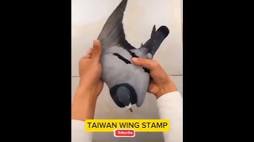 TAIWAN RACING PIGEONS WING STAMP