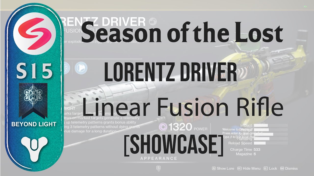 LORENTZ DRIVER - Exotic Weapon Showcase - Season of the Lost