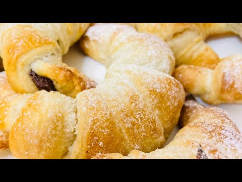 Kruasan/ How to make Croissant🥐КРУАССАНЫ из слоеного теста/Կրուասան խրթխրթան #տոնական#շերտավոր#խմոր