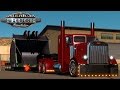 American Truck Simulator: Pete 351 moving huge 20 ton loader bucket across Barstow