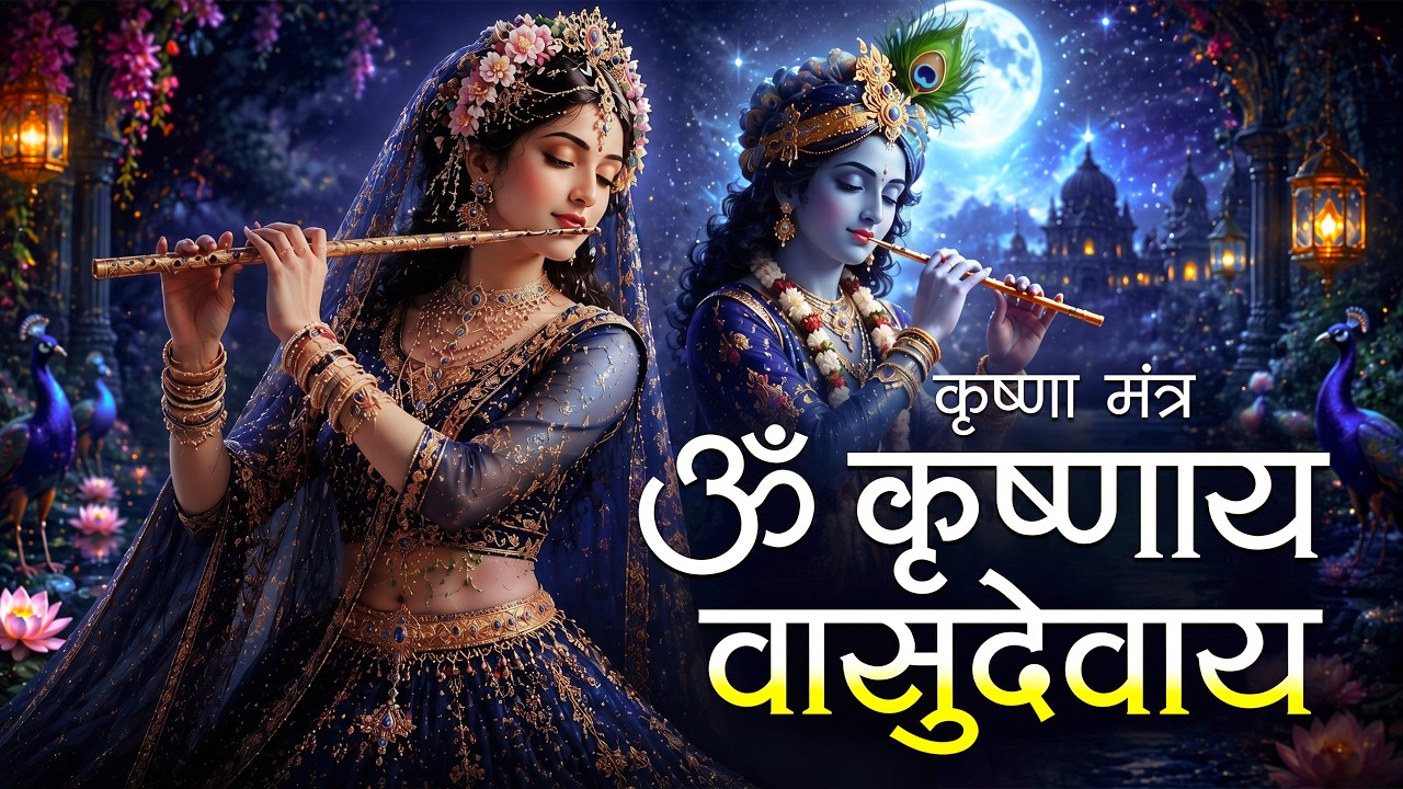 Krishna Mantra - कृष्णाय वाशुदेवाय | Om Krishnay Vasudevaya 108 Times | Bhakti Song | Krishna Bhajan