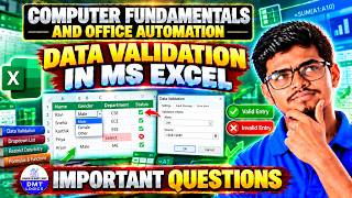 Full Data Validation in Excel | Dropdown List | Computer Fundamentals & office automation |Degree Classes Guide