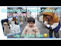 Snowing in Osaka ❄️Family vlog