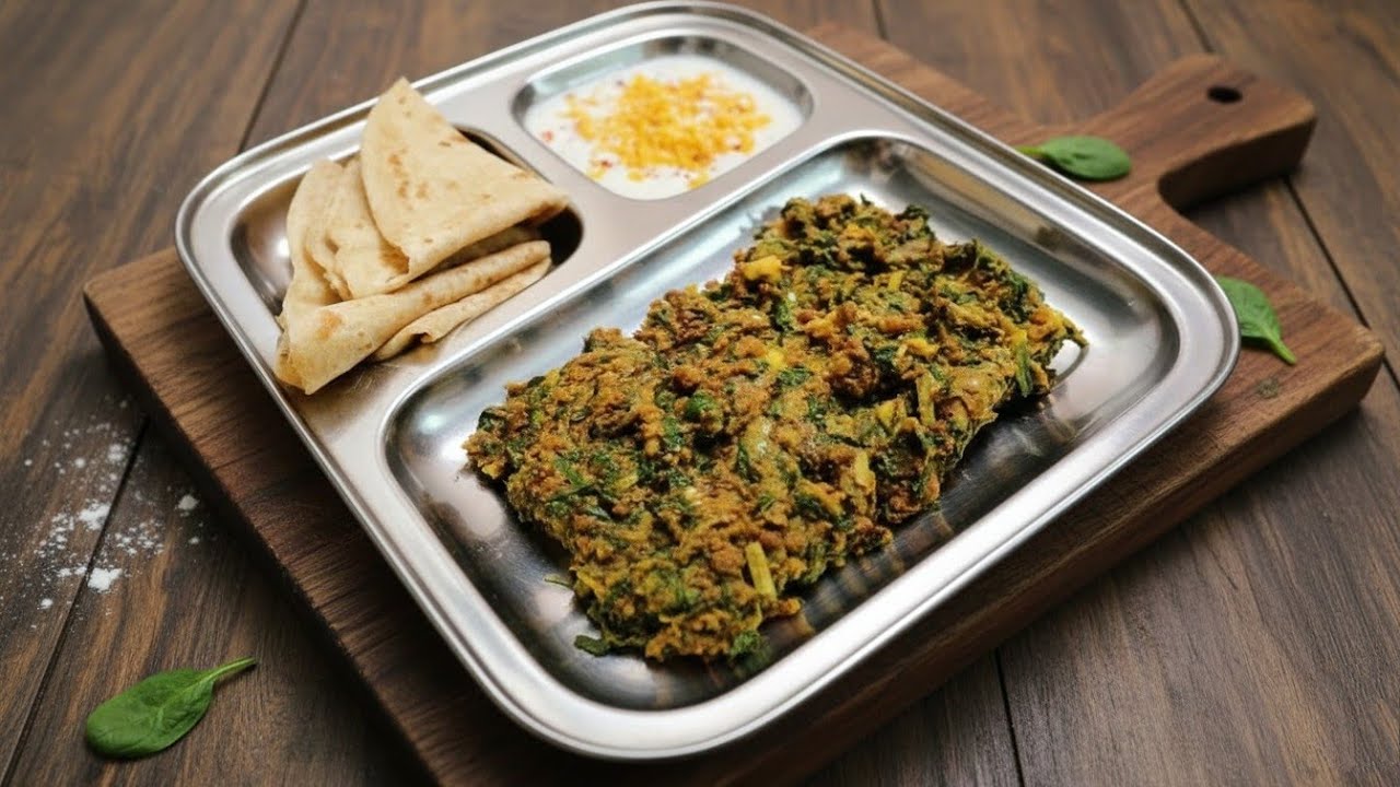 बेसन पालक सब्जी | Besan Palak Sabji Recipe 