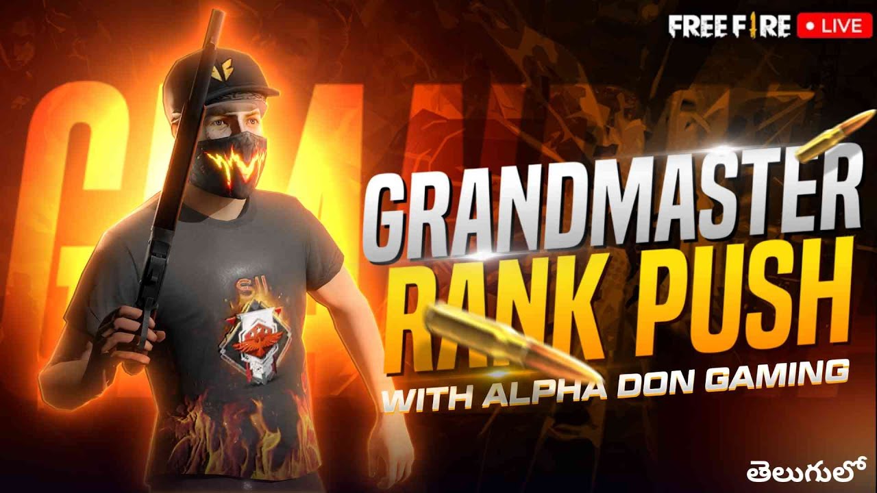GrandMaster Rank Push - Free Fire India Live Telugu - Telugu Gaming ...