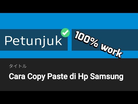Cara Copy Paste di Hp Samsung - YouTube