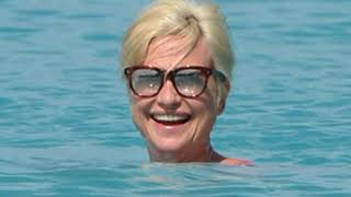 Emma Forbes Wows In Slinky Scarlet Swimsuit 