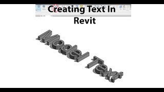 How to create Text in REVIT