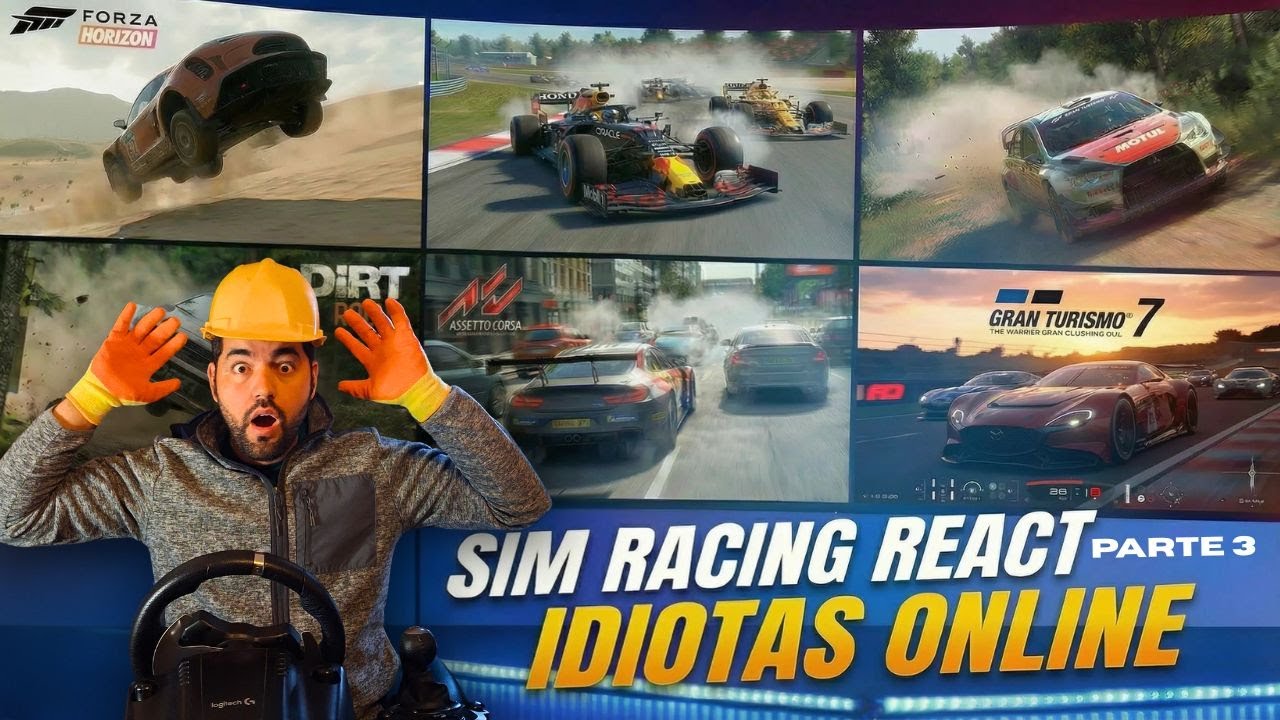 P3 - TENTE NAO RIR - Isso aqui é crime no Sim Racing 😂 | REACT (CAGADAS ONLINE)