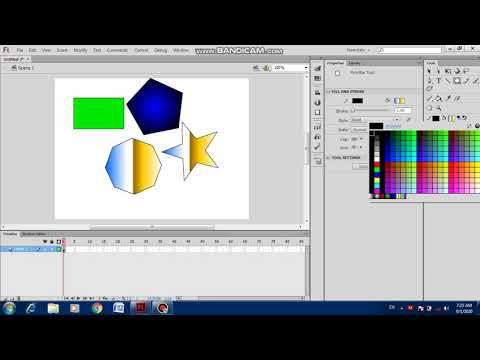 Drawing Rectangle, Oval, Polygon and Star shapes in Flash