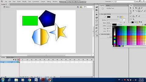 Drawing Rectangle, Oval, Polygon and Star shapes in Flash