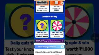 Daily spin and win | Games of the day | Amazon quiz today