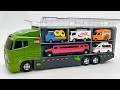 トミカ☆人気ミニカー開封チェック コンボイ収納後に走行スタート Popular Tomica cars open check load convoy then drive