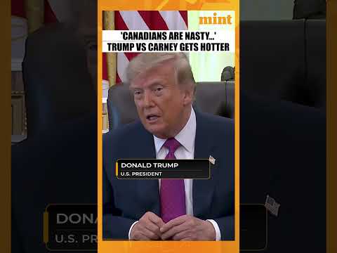 Donald Trump calls #canada 'nasty' as trade war escalates | #shorts