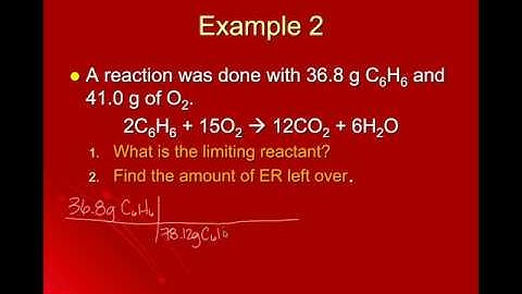 Limiting Reactant Part 2