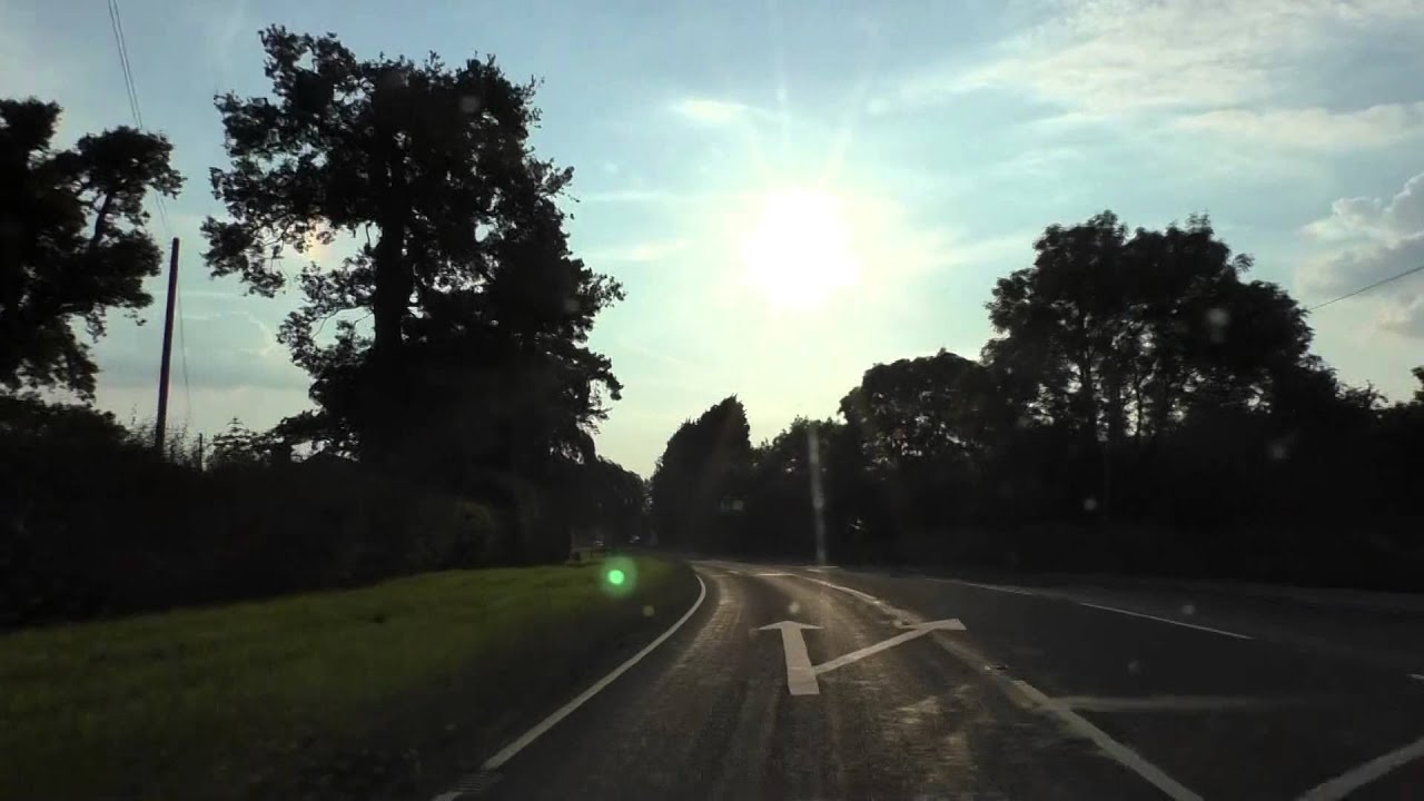 Driving On The B4084 Between Pershore & Norton, Worcestershire, UK  22nd June 2014