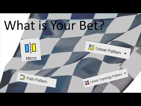 Alibre | Feature War- Mirror VS Linear Pattern VS Topology Pattern VS Path Pattern- What's Fastest?
